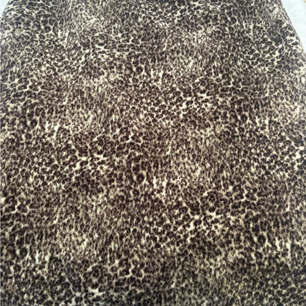 Talbots Leopard-Print soft Jacket and matching skirt for in Brown and Cream